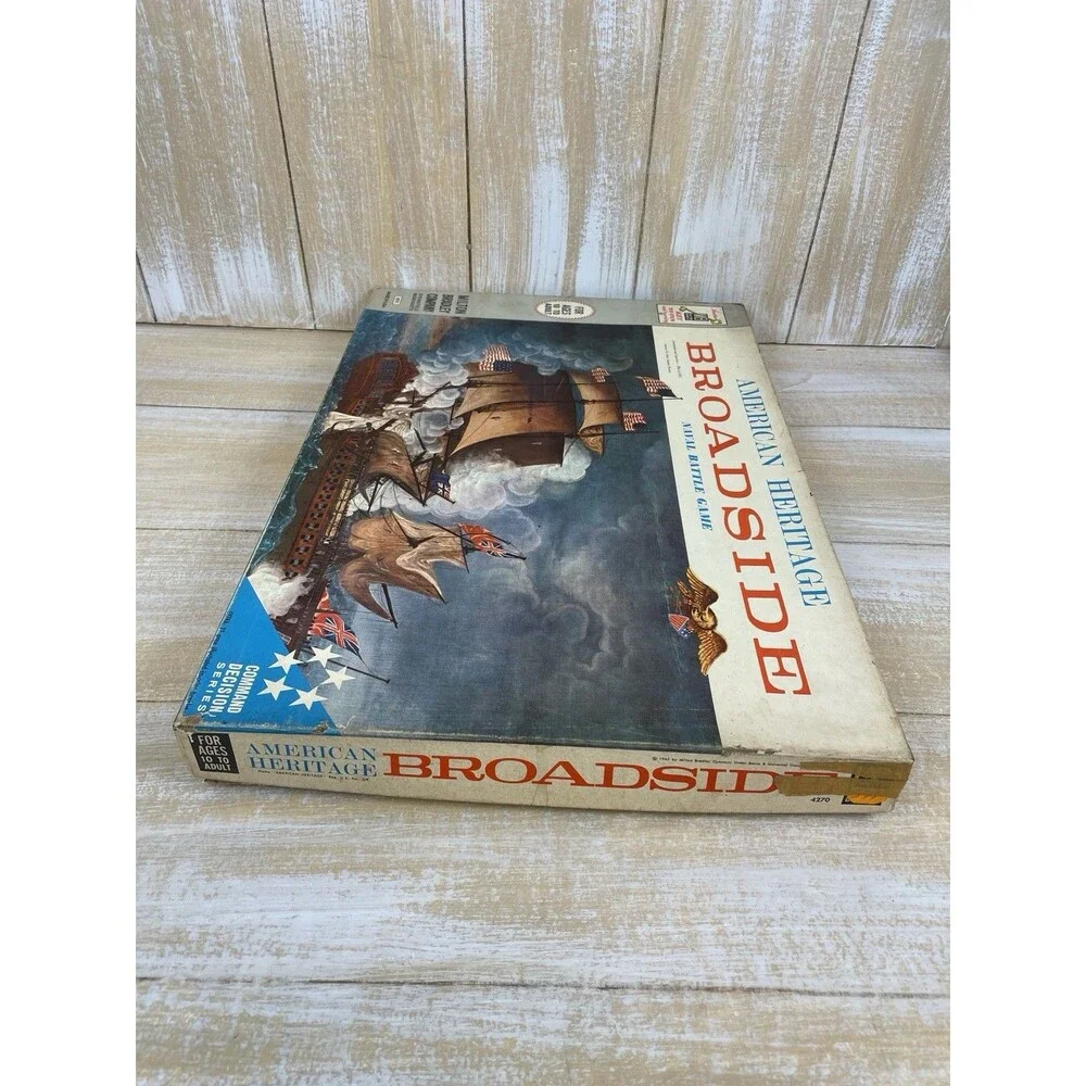 American Heritage Broadside Naval Battle Board Game #4270 MB 1962 Complete